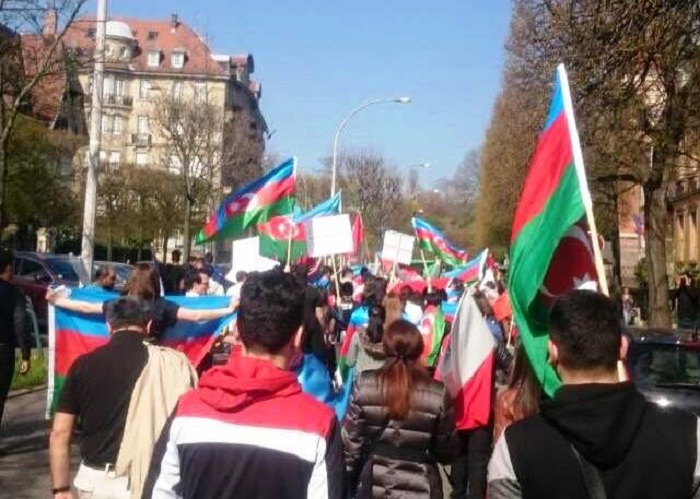 Mouvement de protestation à Strasbourg contre l`Arménie – PHOTOS, VİDEOS